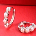 925 sterling silver hoop earring with freshwater pearl earrings for women fashion jewerly
